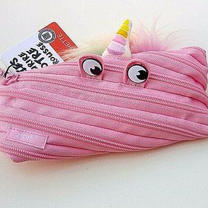 Pink Unicorn Pencil Case Zip Around